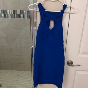 Emerald Sundae Royal Blue Crisscross Back Mini Dress